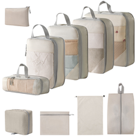 Cubes de voyage pour l'organisation, lot de 7 cubes de rangement étanches pour valise, pour vêtements, chaussures, articles de toilette, cosmétiques