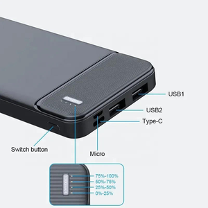 Портативное зарядное устройство (<span class=keywords><strong>Power</strong></span> <span class=keywords><strong>Bank</strong></span>) 20000 мАч, ультратонкое, с быстрой зарядкой, двумя выходами <span class=keywords><strong>USB</strong></span> и Micro <span class=keywords><strong>USB</strong></span>, цифровым дисплеем, литий-полимерный аккумулятор - Product Image 5
