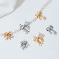 Entretoises en laiton plaqué or 14K en forme d'étoile à cinq branches, accessoires de pendentif faits à la main pour la fabrication de bijoux DIY avec perles