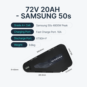 Baterí<span class=keywords><strong>a</strong></span> Triangular de Alta Potencia de 72v 20ah con Carcasa Rígida y Cargador Rápido de 5A, Precio Económico, Gran Venta en EE. UU., KIT para Bicicleta Eléctrica - Product Image 4