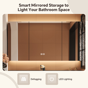 Meuble-lavabo de salle de bain minimaliste et élégant <span class=keywords><strong>avec</strong></span> vasque simple/double, meuble-lavabo suspendu, <span class=keywords><strong>miroir</strong></span> LED intelligent <span class=keywords><strong>avec</strong></span> fonction anti-buée - Product Image 3