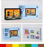 Ensemble de blocs de construction de style européen vibrant de 598 pièces, briques emboîtables Tectonic MOC Metropolitan Edifice pour kit de jeu STEM pour enfants