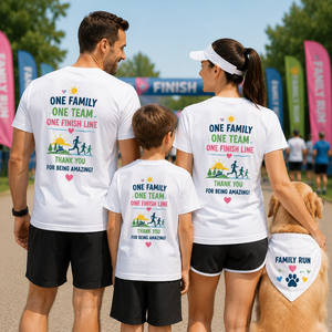 Camisetas Personalizadas para Carreras Familiares, Mezcla de Poliéster y Algodón, Camiseta Deportiva de Secado Rápido para Niños, para Eventos Escolares y Carreras Divertidas - Product Image 2