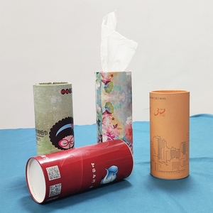 Chuyên nghiệp Hot Bán 3 ply mạnh mẽ sang trọng hoa xe xi lanh mô hộp giấy gói mô mặt 2ply giấy trong một clydrical hộp - Product Image 2