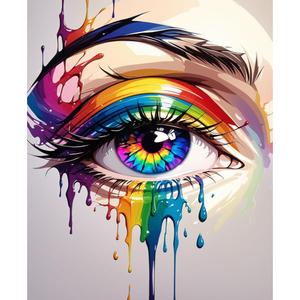 <span class=keywords><strong>Peinture</strong></span> <span class=keywords><strong>par</strong></span> numéros moderne abstraite Portrait de dame aux yeux <span class=keywords><strong>Peinture</strong></span> acrylique sur toile brossée Décoration de maison écologique - Product Image 1
