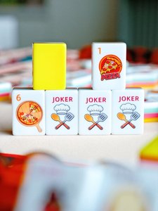 Juego de 160 Fichas de Mahjong Americanas Antideslizantes Personalizables y a la Moda con Estilo Foodie de Instagram, con Tapete, Soporte y Caja de Acrílico de 4 Niveles - Product Image 5