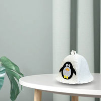 Restez au frais comme un pingouin dans la banya la plus chaude avec un chapeau de sauna en feutre de pure laine