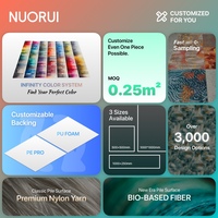 Dalles de moquette en nylon imprimées sur mesure avec support en PE Pro, motif répété de luxe, installation facile pour usage domestique et commercial