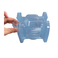 500g Récipient à charnière Pla Emballage blister Récipient à clapet en plastique biodégradable transparent à charnière