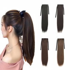 45cm/55cm/65cm Wise Po Tail Extensions Long Straight Hair Ponytails con 4 opciones de color - Product Image 1