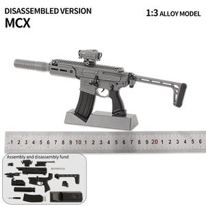 Pistolet jouet en métal modèle MCX AK47 AR15 <span class=keywords><strong>SIG</strong></span> balles à éjection amovibles gris garçons cadeaux usine - Product Image 4