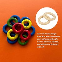 3 Pieces of 100mm (4 Inches) Natural Wood Rings 15mm Thick Smooth Unfinished Wood Rings for DIY Handmade, Knitted Lace, Pendants