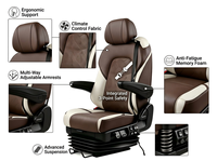 Siège de conducteur pivotant pour camping-car, chaise de capitaine en cuir PU de luxe pour Mercedes Sprinter Ford Transit V363, camping-car, autocaravane, passager