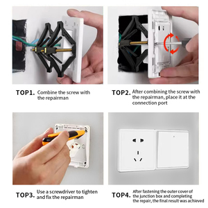 Pano.V 86-Type Boîtier de fixation rhombique en nylon pour interrupteurs et prises, et support de fixation pour boîtier encastré - Product Image 6