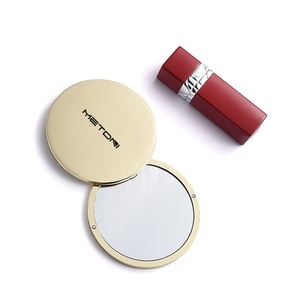 <b>Small</b> Metal Mirror Portable Folding Makeup Mirror Creative Mini <b>Sliding</b> Carry-on Mirror - Product Image 1