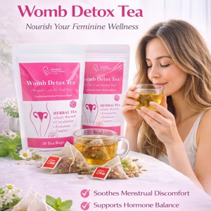 Tisane aux herbes pour la santé utérine féminine, soutien à la <span class=keywords><strong>fertilité</strong></span> et équilibre hormonal, <span class=keywords><strong>feuille</strong></span> <span class=keywords><strong>de</strong></span> framboisier rouge, marque privée - Product Image 1