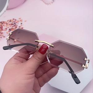 <span class=keywords><strong>Lunettes</strong></span> de soleil octogonales sans cadre, à la mode, pour femmes et hommes, Uv400, nouveau Style de rue, tendance, <span class=keywords><strong>2023</strong></span> - Product Image 4