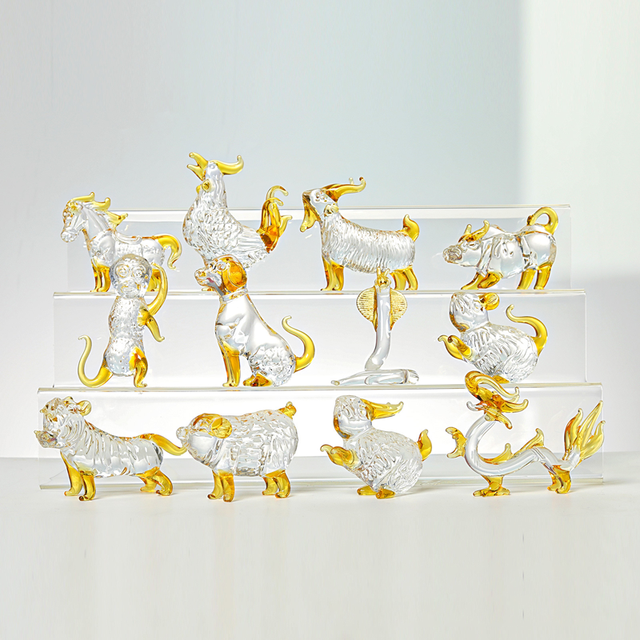 Dragon Zodiac Crystal Glass Figurine for Table Decoration Other Crystal Crafts
