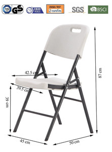 HONGQIAO exterior plástico Metal blanco barato portátil sillas plegables sala de estar silla de jardín sillas de boda - Product Image 5