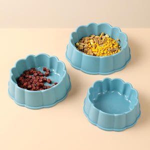 Único pétalo en forma de sensación esmerilada PP Pet Bowls Dog Feeder al por mayor para perros y gatos - Product Image 3