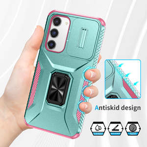 Support de téléphone rotatif antidérapant pour voiture, coque antichoc avec anneau métallique, support magnétique en PC pour <span class=keywords><strong>Samsung</strong></span> S24 A55 - Product Image 5