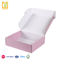 Boîte cadeau pliable rose avec logo de lettre personnalisé avec souffle de fille, emballage de boîte-cadeau d'anniversaire