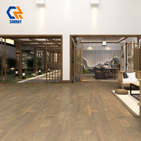 Carreaux d'intérieur modernes en imitation porcelaine bois massif 600x1200mm 9mm mats antibactériens résistants aux acides et à l'usure à faible épaisseur