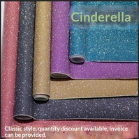Aksesoris Gaya Cinderella dengan Lapisan Kulit PVC Glitter Ramah Lingkungan 0.7mm untuk Tas Wanita, Dompet, dan Casing Ponsel, Beragam Pilihan