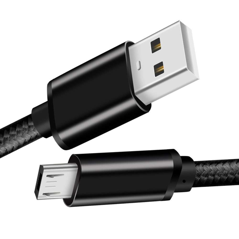 Нейлоновый плетеный кабель Micro USB 1 м для Android V8, кабель для синхронизации данных для мобильного телефона, USB-кабель для зарядки