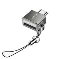 GS08 para Mini Adaptador OTG de Aleación de Aluminio USB Tipo-C con Cubierta de TPE para Teléfono Móvil, Lector de Tarjetas y Ratón
