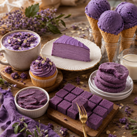 Poudre d'igname violette de qualité alimentaire OEM ODM avec emballage personnalisé pour les marques de boissons et les boulangeries américaines (vente en gros)