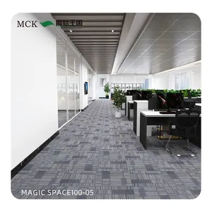 Karpet ajaib kerajaan Cina pemasok pabrik PVC karpet nilon kantor komersial ruang tamu Modern karpet dapat dicuci ubin karpet