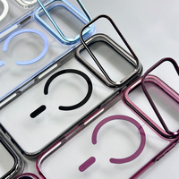 JOYPORODO B390 Coque transparente antichoc avec support d'objectif d'appareil photo pour iPhone 16 17 18 Pro Max 2300GS Étui magnétique pour téléphone portable