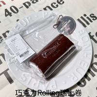 Jouet Squishy Gâteau Roulé Suisse en Silicone Alimentaire, Jouet Sensoriel Anti-Stress à Presser, Dessert Crème Réaliste