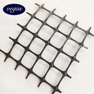 Nhựa PP Polypropylene hai trục geogrid vải nhà máy giá cho sự ổn định đất đường đường sắt xây dựng đường lái xe geogrid