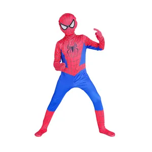Crianças Crianças Spider-man Cosplay Vestuário Halloween Traje Vermelho Preto Spiderman Traje Spider Man Suit Trajes Spider-man