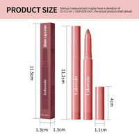 Vendor Grosir Lip Liner Pink Retractable Private Label, Nude Tahan Lama Anti Luntur Tahan Air Matte Cream Lipliner Vegan