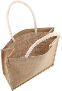 Factory Wholesale Shopping Gift Tote Custom Printing Waterproof <b>Large</b> Solid Color Burlap <b>Bag</b> for <b>Beach</b> - Product Image 3