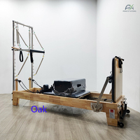 Reformer de Pilates de Madera de Roble de Alto Rendimiento con Media Trapecio para Revitalización Metabólica y Sistema Intensivo de Escultura Corporal, Equipo de Yoga