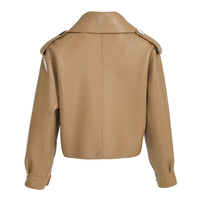 Jxwatcher Nouvelle Veste Bomber en Cuir Véritable de Mouton pour Femme, Style Moto Ample et Personnalisable, Collection Automne, Vente en Gros