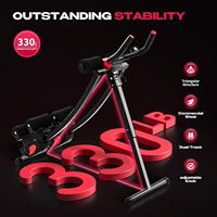 Machine d'entraînement abdominal à double piste avec 4 hauteurs réglables Machine d'exercice abdominale et noyau pliable avec capacité de poids de 330lb