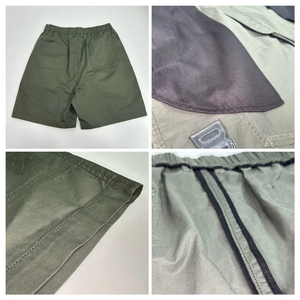 Pantalones cortos chinos de algodón 100% de alta calidad para hombre, cintura elástica, cremallera frontal plana, múltiples bolsillos, logotipo personalizado, OEM sólido - Product Image 2