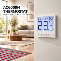 Système de contrôle de chauffage par le sol intelligent AC6009H + TL33 + AC9200, thermostat d'ambiance, chauffage électrique au sol, WiFi Tuya