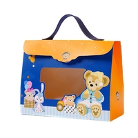 Bolsas de Regalo Portátiles para Cumpleaños de Bebés, Bolsas de Dulces para Niños, Lindas Bolsas Decorativas Plegables con Dibujos Animados de Animales, Paquete de Regalo Reciclado
