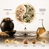 Mezcla de Levaduras para Mejorar el Sabor, Aspergillus Oryzae, Alta Tolerancia a la Sal, Salsa de Soja Moromi, Miso, 10 Mil Millones de UFC/g, Óptimo 28-38°C