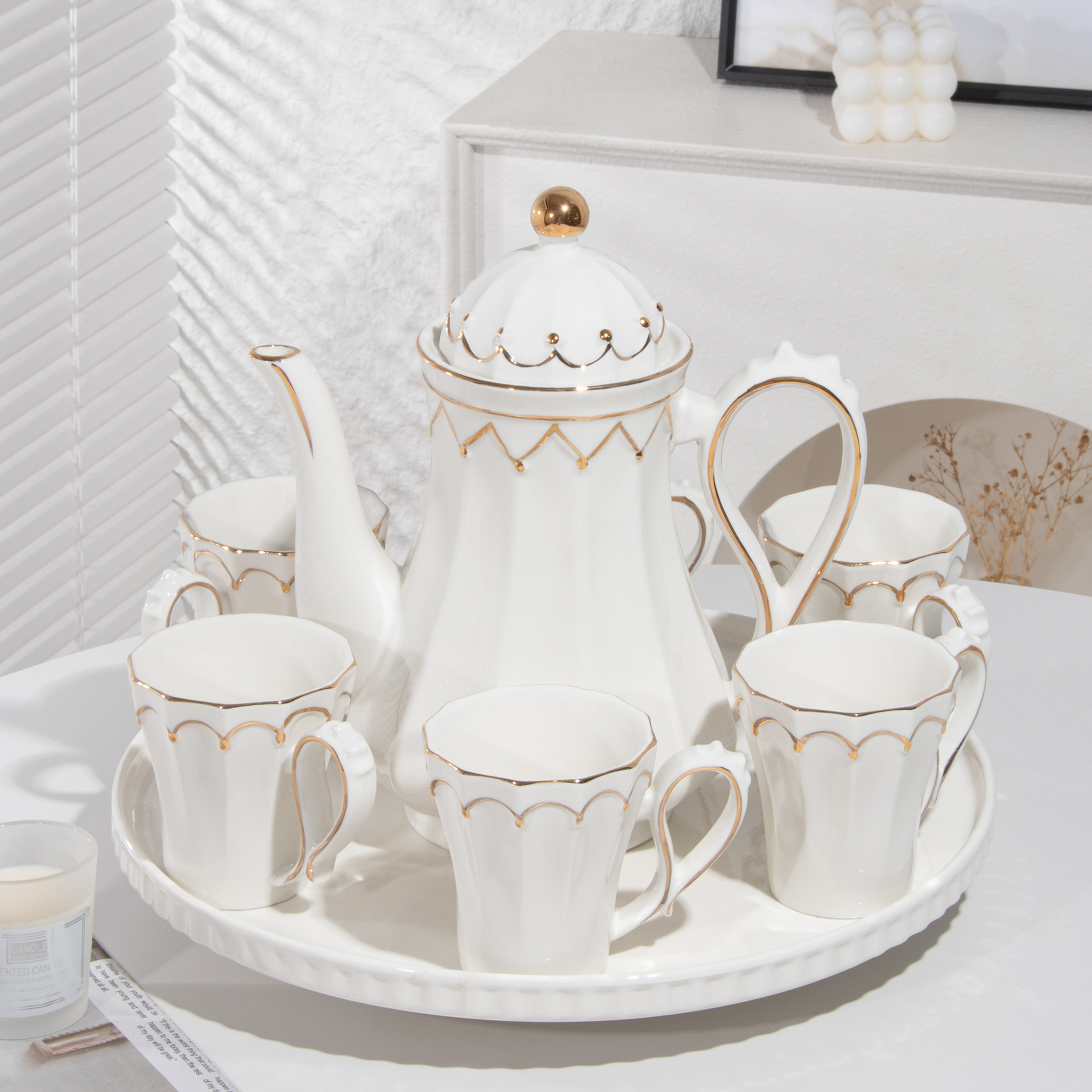 Coffret cadeau disque rond blanc
