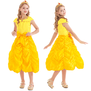 Costumi di Halloween all'Ingrosso, Abiti da Principessa Belle per Bambine, Costume da <span class=keywords><strong>La</strong></span> Bella e <span class=keywords><strong>la</strong></span> Bestia per Feste in Maschera e Carnevale - Product Image 2