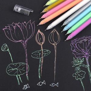 Set pena Gel 12 warna diperbarui untuk anak-anak dan dewasa sempurna untuk menggambar, jurnal, coretan, pena tinta Gel Glitter buku tempel - Product Image 4