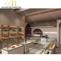 Bakery Showcase Design Bäckerei Vitrine mit Glasbrot Display Regal Custom ized Cake Display Counter für Cake Showcase