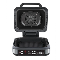 Friteuse à air et grill combinés 10-en-1, capacité 10L, cuisson intérieure sans fumée, inclut 4 accessoires, friture à air, grillade, rôtissage, cuisson au four